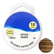Filo di rame 1 mm Antique Bronze x4m