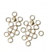 Schiaccini 2.5 mm - Fabbricazione europea - dorato satinato x50