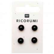 Occhi da cucire 8.5 mm - Ricorumi per Amigurumi - Nero x4