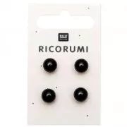 Occhi da cucire 8.5 mm - Ricorumi per Amigurumi - Nero x4