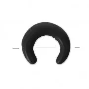 mezzaluna in resina 2 fori 15 mm Nero x1