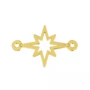 Distanziatore 2 anellini Stella 17x11 mm Argento 925 dorato con oro finox1