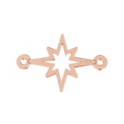 Distanziatore 2 anellini Stella 17x11 mm  Argento 925 oro rosa x1|raw }}