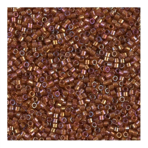 Miyuki Delica 11/0 DB1736 - Sparkling Beige Lined Dark Topaz AB x8g