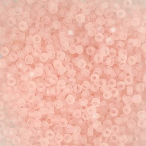 Rocaille Miyuki 15/0 155F - Mat Transparent Light Tea Rose