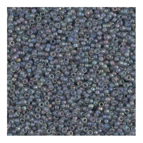 Rocaille Miyuki 15/0 152FR - Mat Transparent Gray Mat AB x8g