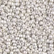 Rocaille Miyuki 8/0 961F - Mat Bright Sterling Silver Plated x5g