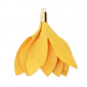 Pompon in tessuto imitazione satin 35 mm con attacco 35 mm - Senapex1