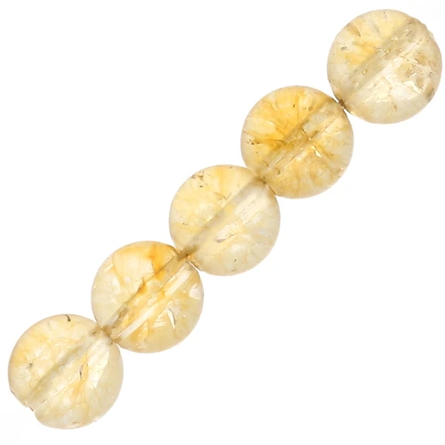 Perline Perles rondes 6 mm en pierre gemme Citrine x15