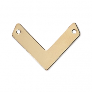 Distanziatore 2 fori 20x13 mm Gold filled x1