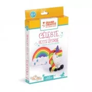 Kit gesso per bambini - Il piccolo unicorno Celeste
