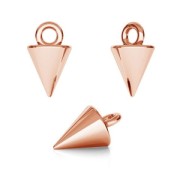 Ciondolo cono 9x5 mm Argento 925 oro rosa x1|raw }}