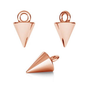 Ciondolo cono 9x5 mm Argento 925 oro rosa x1