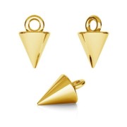 Ciondolo cono 9x5 mm Argento 925 dorato con oro fino x1|raw }}