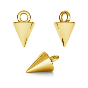 Ciondolo cono 9x5 mm Argento 925 dorato con oro fino x1