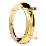 Castone con dentini per cabochon PureCrystal 4127 30x22 mm dorato x1