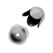 Coppette tulipano 8 mm - Placcatura argento fino antico x4