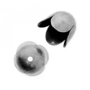 Coppette tulipano 8 mm - Placcatura argento fino antico x4