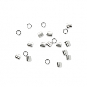 Tubi da schiacciare 1.1x1 mm Argento 925 x100