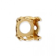 Castone dentini per cabochon Chaton PureCrystal 1088 4 mm dorato x10