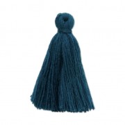 Pompon imitazione cotone 27-30 mm Blu anatra x1|raw }}