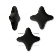 Perline di vetro Star Bead Perles & Co 11x11 mm Jet Mat x30|raw }}