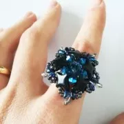 Perline di vetro Star Bead Perles & Co 11x11 mm Jet Mat x30