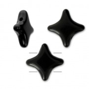 Perline di vetro Star Bead Perles & Co 11x11 mm Jet x30