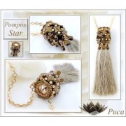 Perline di vetro Star Bead Perles & Co 11x11 mm Crystal x30