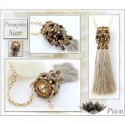 Perline di vetro Star Bead Perles & Co 11x11 mm Crystal x30