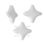 Perline di vetro Star Bead Perles & Co 11x11 mm Opaque White x30|raw }}