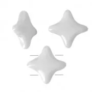 Perline di vetro Star Bead Perles & Co 11x11 mm Opaque White x30