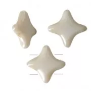 Perline di vetro Star Bead Perles & Co 11x11 mm Opaque Beige Ceramic Look x30