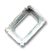 Castone PureCrystal 4610 Rettangolo mm. 14x10 argentato|raw }}