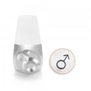 Punzone ImpressArt - 6 mm - Simbolo maschile x1