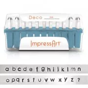 Set di punzoni ImpressArt - 6 mm - Alfabeto lettere minuscole - DECO x27