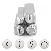 Set di 4 punzoni ImpressArt 6 e 3 mm Mandala - version 2