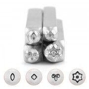 Set di 4 punzoni ImpressArt  6, 4 e 3 mm Mandala - version 1|raw }}