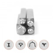 Set di 4 punzoni ImpressArt  6, 4 e 3 mm Mandala - version 3