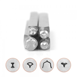 Set di 4 punzoni ImpressArt 6, 4 e 3 mm Mandala - version 3