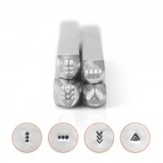 Set di 4 punzoni ImpressArt  4 e 3 mm Mandala - version 4|raw }}