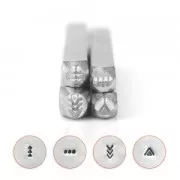 Set di 4 punzoni ImpressArt  4 e 3 mm Mandala - version 4