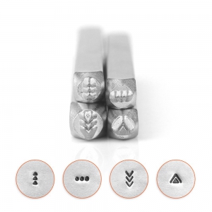 Set di 4 punzoni ImpressArt  4 e 3 mm Mandala - version 4