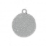 Ciondolo rotondo da incidere  15 mm in alluminio x1|raw }}