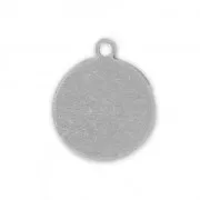 Ciondolo rotondo da incidere  15 mm in alluminio x1