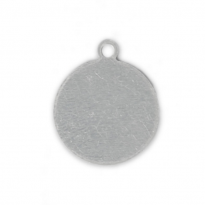 Ciondolo rotondo da incidere  15 mm in alluminio x1