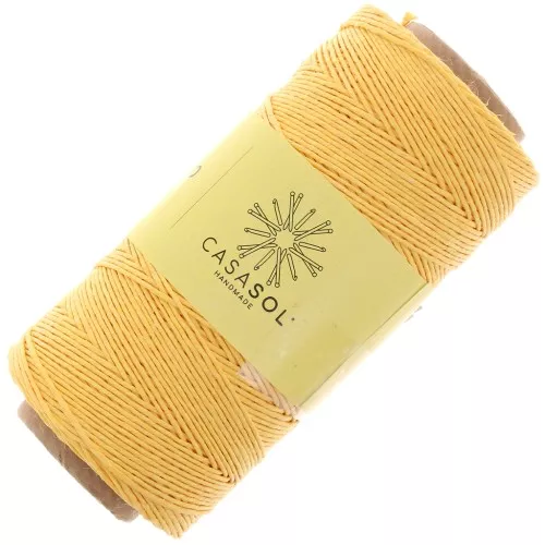 Bobina di lino cerato 0.7 mm Giallo orange x 100 gr