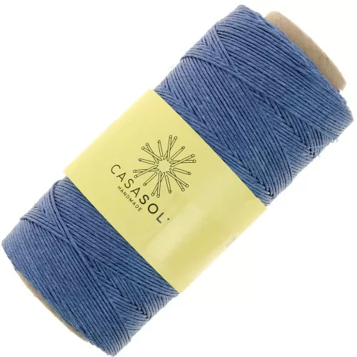 Bobina di lino cerato 0.7 mm Blue x 100 gr