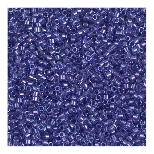 Miyuki Delica 11/0 DB0284 - Luster Aqua Lined Sparkling Purple x8g
