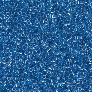 Miyuki Delica 11/0 DB0920 - Crystal Lined Sparkling Cerulean Blue x8g